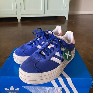 BRAND NEW!!!! adidas Gazelle Bold True Pink Semi Lucid Blue (Women's)